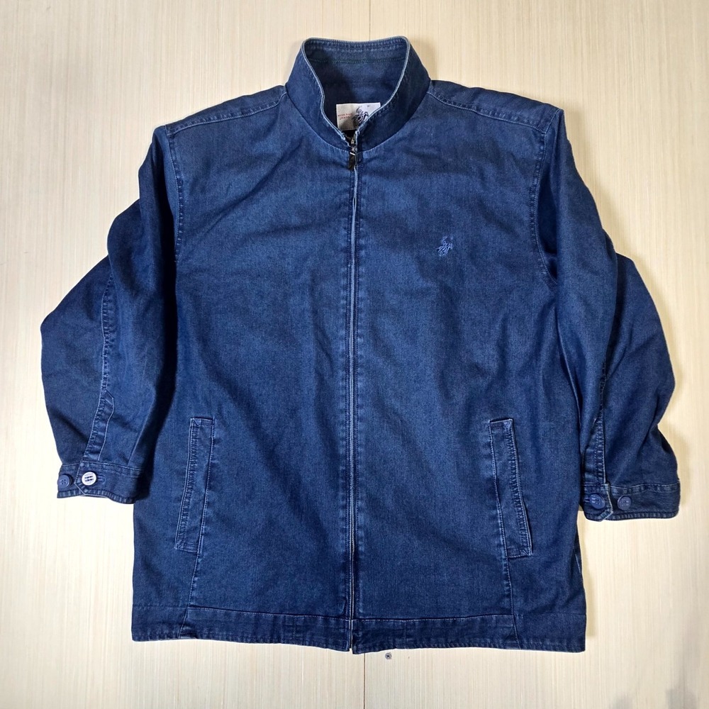 Ming Ren Jacket Mens‎ 3XL Blue Denim Long Sleeve Classic Casual Pockets Full Zip
